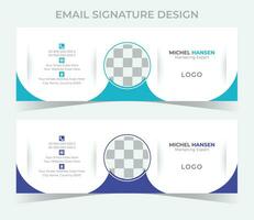 Email Signature Design Templste vector