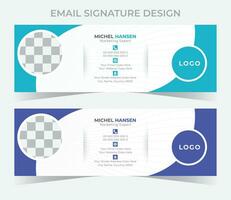 Email Signature Design Template vector