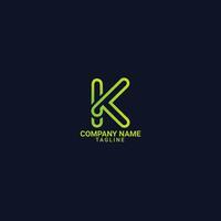 diseño de logotipo letra k vector