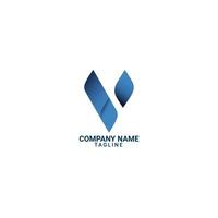 Gradient V Letter Logo vector