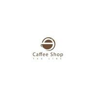 diseño de vector de logotipo de cafetería