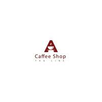 A Letter With Coffee Shop Logo vector