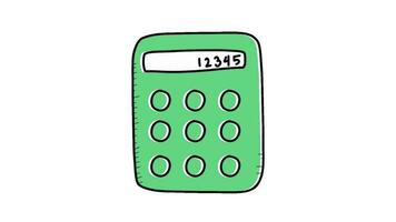 Calculator Isometric Animated Icon Video Motion Graphic Animation.