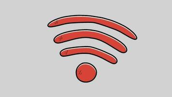 WiFi icon 2d animation video Wireless technology.