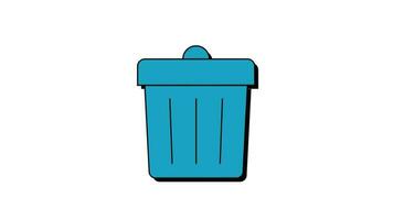 recycling bin 2d animated Recycle bin icon video