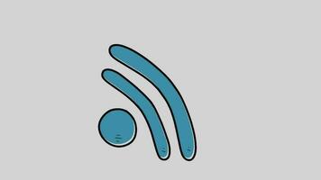 WiFi icon 2d animation video Wireless technology.