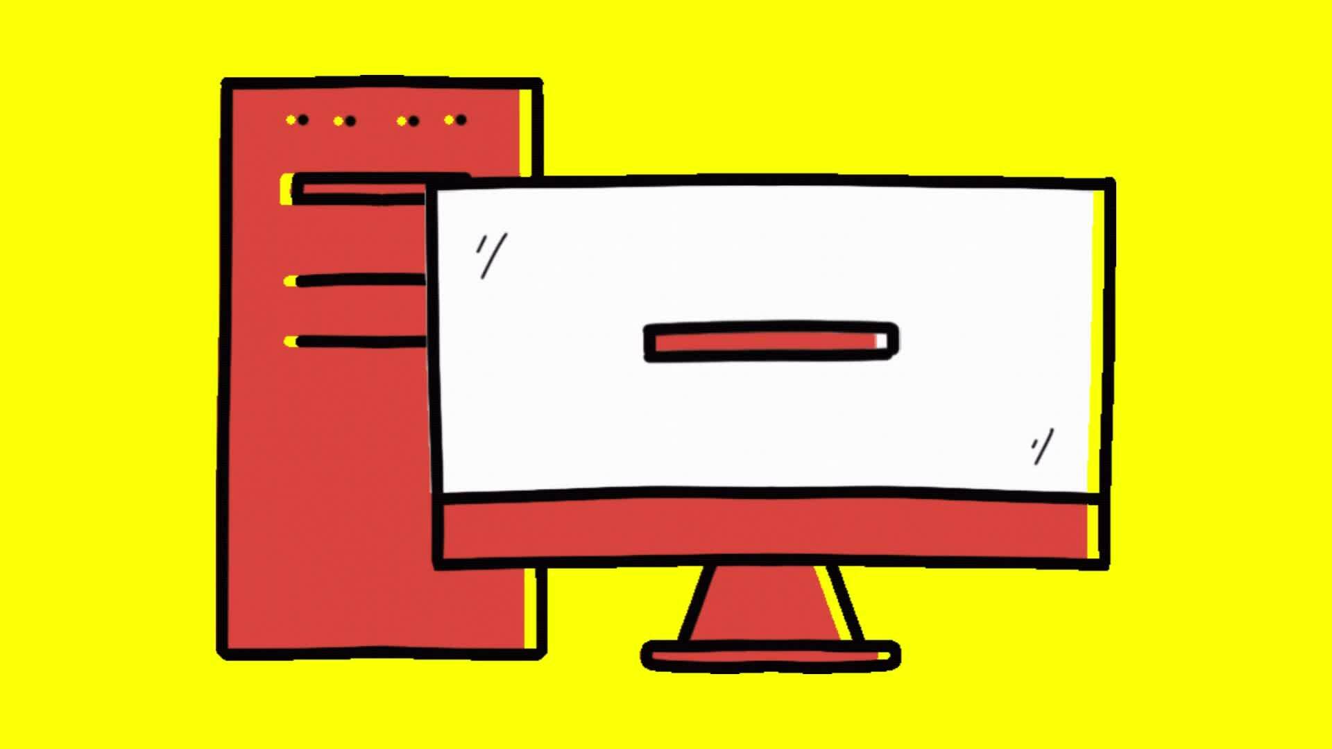 animated 2d computer icon Motion graphic animation digital work ...