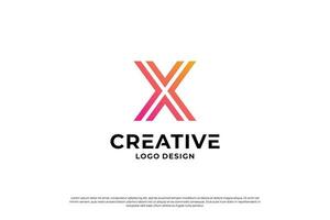 Letter x logo design template. Initial letters X. Creative X symbol. vector