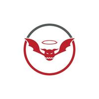 diablo ángel logo vector