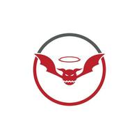 Devil angel logo vector