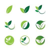 leaf ecology nature element vector icon