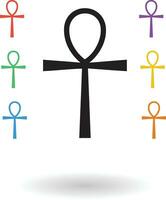 Ankh cross on a white background vector