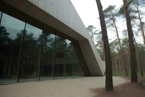 AI generated House in high-tech style. Modern architecture. Neural network AI generated photo