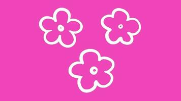 animado floral decoración en 2d video