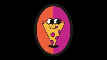 Pizza comida en 2d video