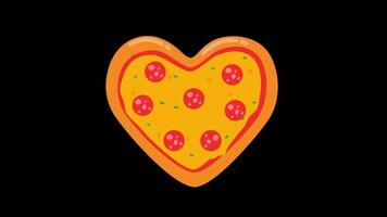 Pizza comida en 2d video