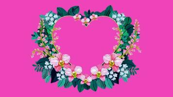 animated floral decoration in 2d video