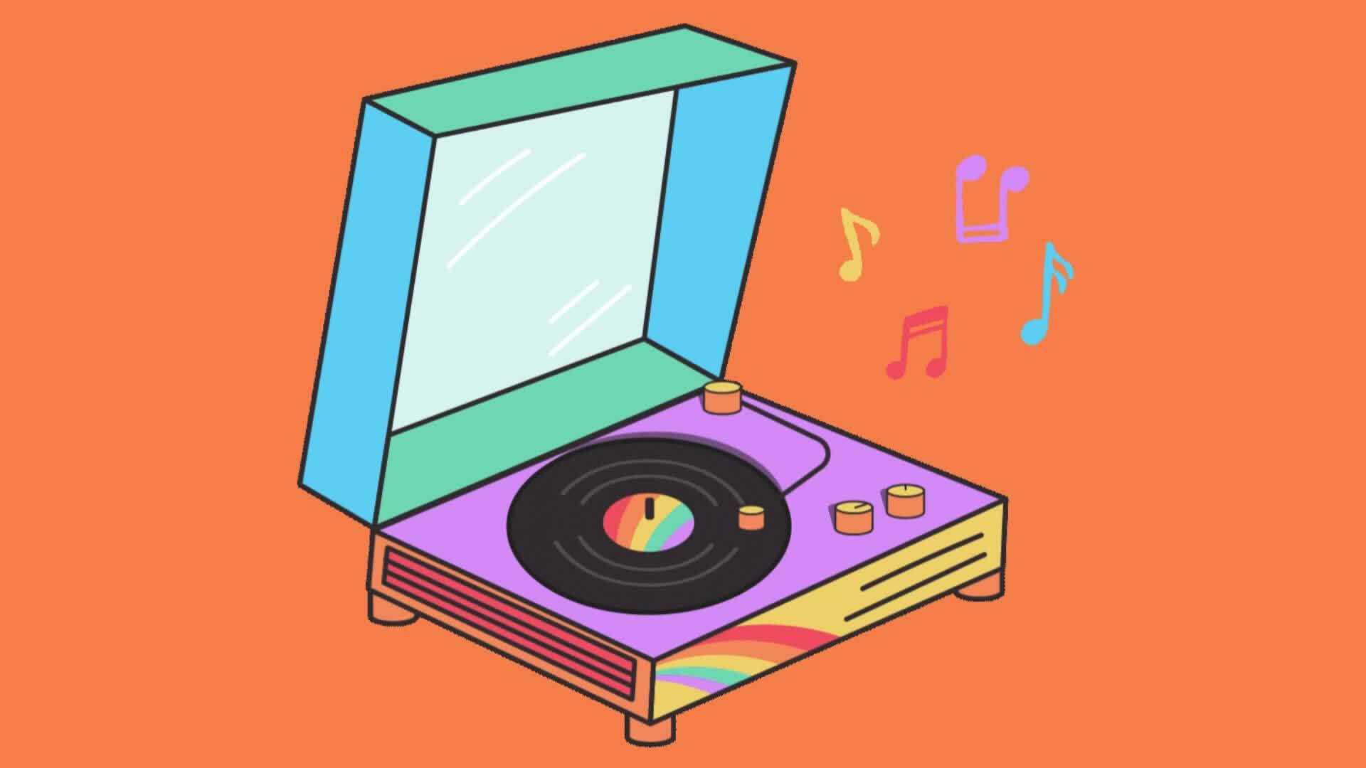 Old Music Player Stock Video Footage For Free Download radio-and-music-retro-illustration-17349770-png