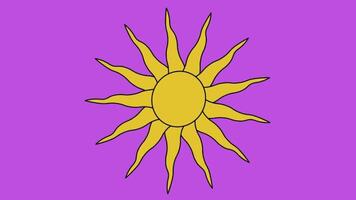 2d animated sun video