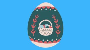 easter decorations in blue background video