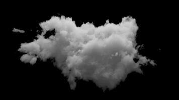 3D Cloud with alpha channel and looping animation video