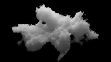 3D Cloud with alpha channel and looping animation video