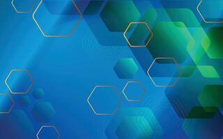 Abstract Gradient hexagonal background Design vector