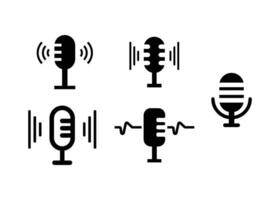 Mic podcast icon design template isolated illustration vector