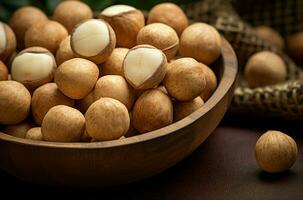 AI generated Macadamia nuts. Generate Ai photo