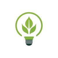 Clean electricity filled green logo. Innovation and sustainability business values. Lightbulb icon. Design element. Created with artificial intelligence. Ai art for corporate branding vector