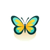 Makeup studio filled colorful logo. Eyebrow threading. Face lift. Butterfly symbol. Design element. Created with artificial intelligence. Artistic ai art for corporate branding, beauty clinic vector