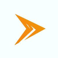 Electricity service filled orange logo. Forward arrow icon. Innovation business value. Design element. Created with artificial intelligence. Ai art for corporate branding, company logo vector