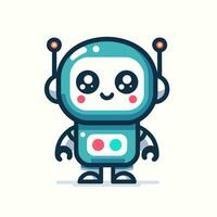 AI generated Artificial intelligence software development solutions filled colorful logo. User centric business value. Cute baby robot simple icon. Design element. AI generative icon. Ai art vector