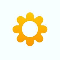 AI generated Green electricity provider filled gradient logo. Sustainable business value. Sunflower abstract icon. Design element. Ai art for corporate branding, website vector