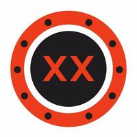 AI generated Stock photo e-commerce service filled colorful initial logo idea. Online selling images. Letters inside circle shape. Graphic design vector
