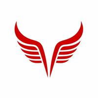 AI generated Hybrid vehicle filled red logo. Safety business value. Wings symbolizing guardian angel icon. Design element. Ai art for corporate branding, website vector