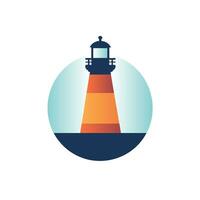 AI generated Software service provider filled gradient logo. Reliability business value. Lighthouse simple illustration. Design element. Ai art for corporate branding vector