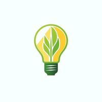 ai generado poder industria degradado línea logo. sostenible verde energía negocio valor. eléctrico bombilla icono. diseño elemento. ai Arte para corporativo marca vector