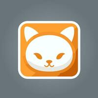 AI generated Cat wellness center filled colorful logo. Cute animal face. Design element. Ai art for corporate branding, pet shop startup vector