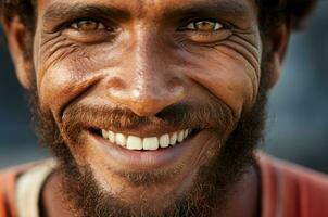 ai generado radiante hombre hermosa sonrisa. generar ai foto