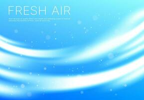 Fresh air flow, icy wind stream motion background vector