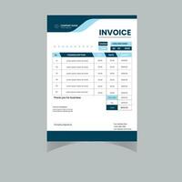 Invoice Card Design For your template vector