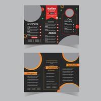 gradient trifold menu template vector