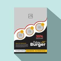 Eye catching, Modern, Professional and Creative food banner, flyer or template design with circle, rectangle, hexagon and triangle A4 layout Pro Vector