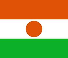 Nation flag of the Republic of the Niger. vector