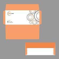 Orange Color Envelope Design vector