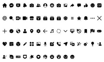 All Facebook Icons Set, Social media ui vector icon set