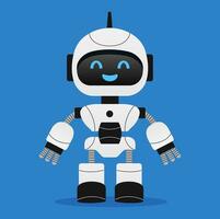 Robot, chat bot neural network, AI servers and robots technology. Set of cute robot ai character. vector