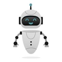 Chatbot neural network, AI servers and robots technology. Cute chatbot ai character. vector