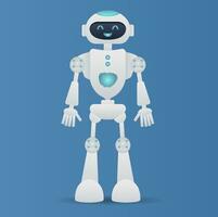 Robot, chat bot neural network, AI servers and robots technology. Set of cute robot ai character. vector